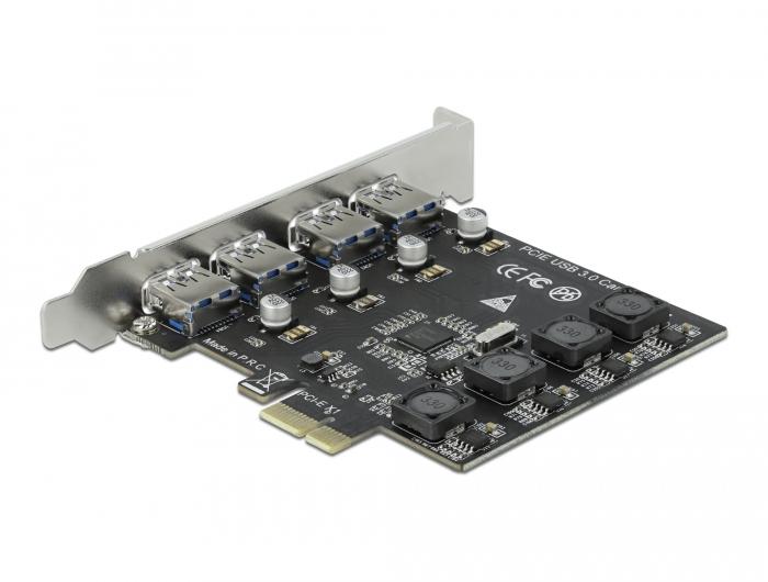 Delock PCI Express x1 kaart naar 4 x externe USB type-A poort SuperSpeed USB - Delock