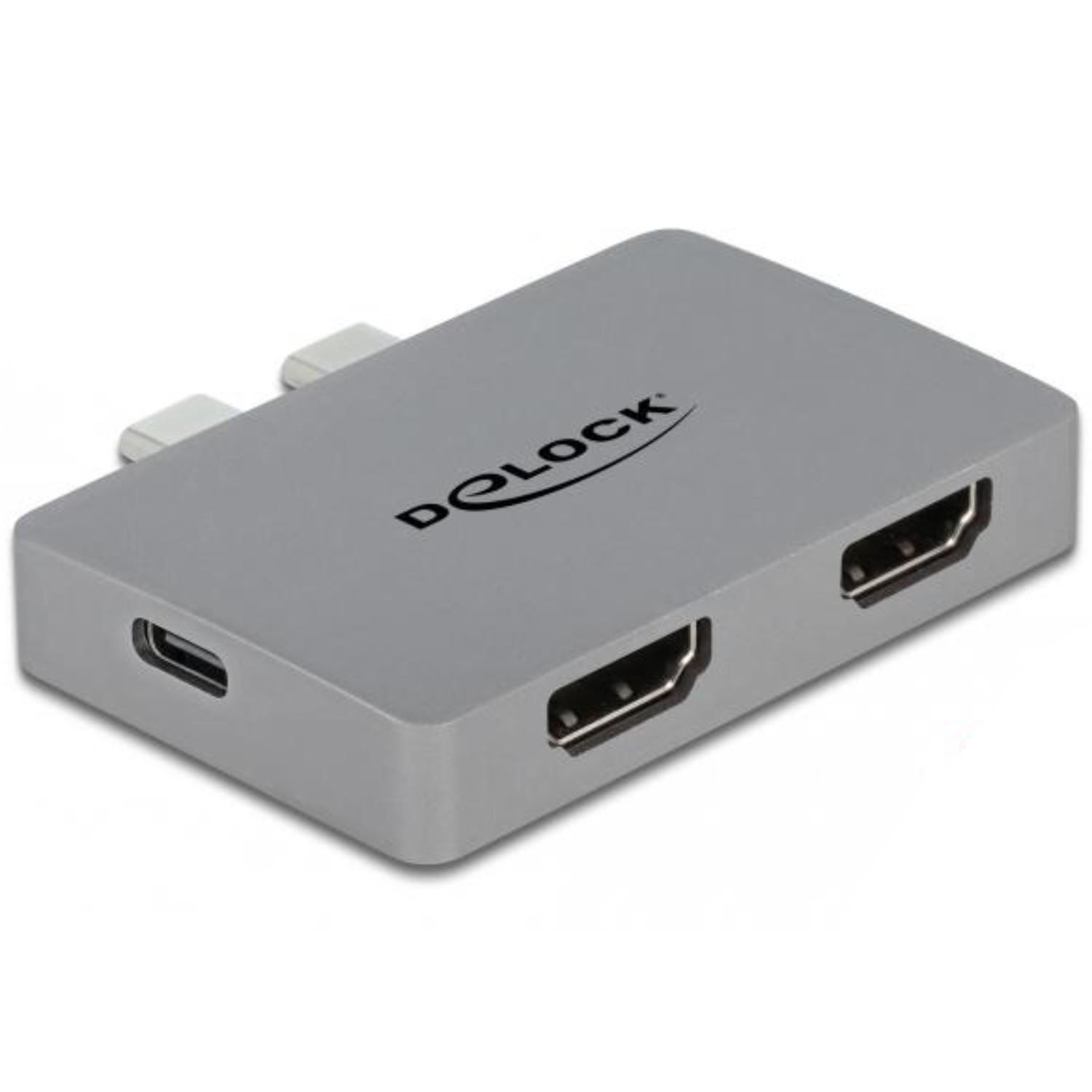 Delock Dual HDMI Adapter met 4K 60 Hz en PD 3.0 voor MacBook - Delock