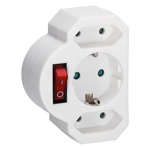 Handson opbouw combinatie stopcontact/serie schakelaar spatwaterdicht zwart kopen? | Stopcontacten