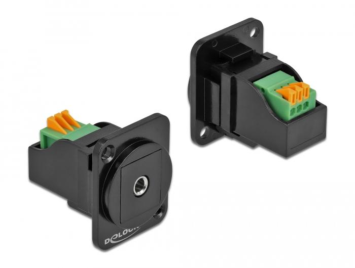 Delock D-Type Module 3,5 mm 3-polige jack naar aansluitblok - Delock
