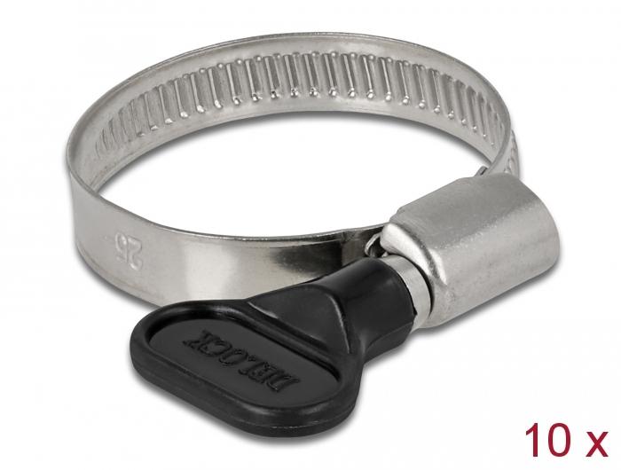 Delock slangklem met vleugelmoer 25 - 40 mm 10 stuks - Delock