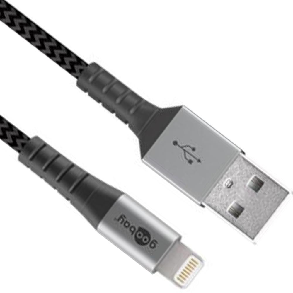 maximaliseren oosten Klas Lightning Kabel - USB - Versie: 2.0 - HighSpeed, Aansluiting 1: Lightning  male, Aansluiting 2: USB A male Lengte: 2 meter