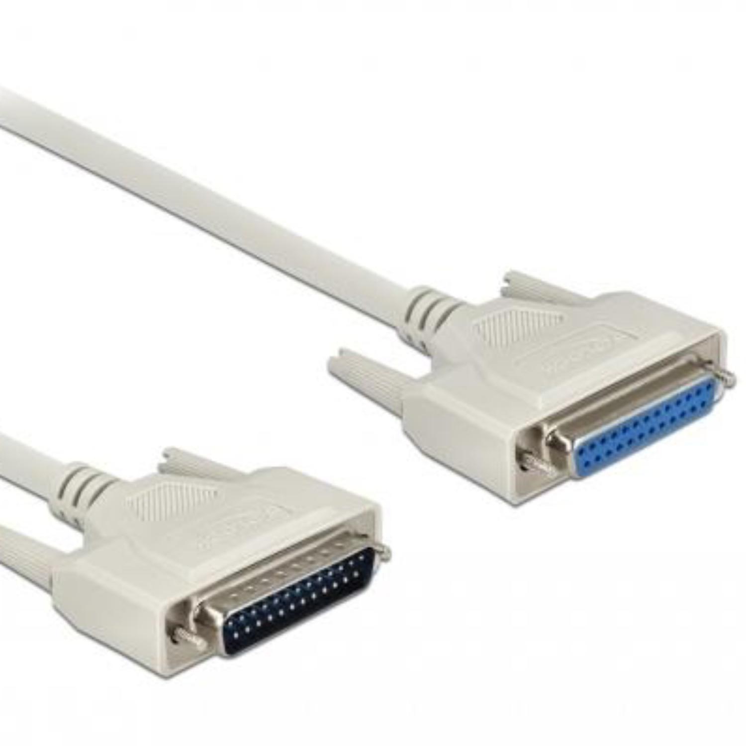 Delock Seriële kabel D-Sub 25 Stekker op Buchse 0,5 m - Delock