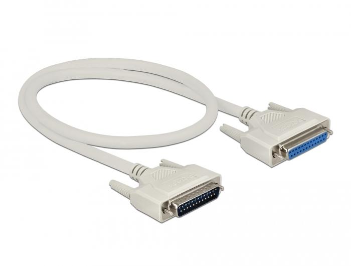 Delock Seriële kabel D-Sub 25 Stekker op Buchse 0,5 m - Delock