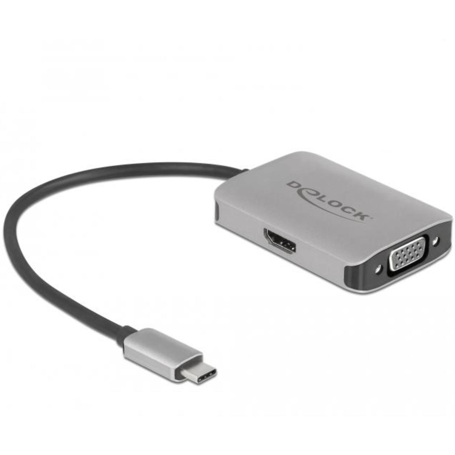 Delock USB Type-C™ Splitter (DP Alt Mode) > 1 x HDMI + 1 x VGA uitgang - Delock