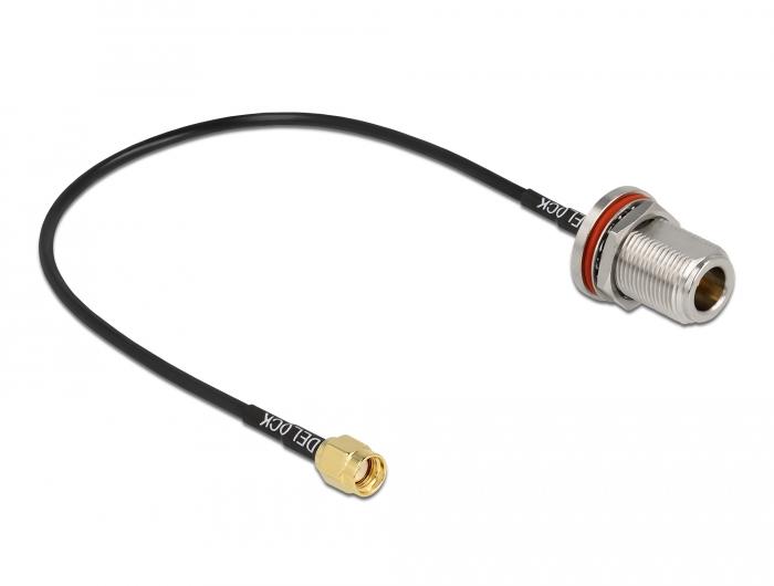 Delock Antennekabel RP-SMA Stekker op N-aansluiting RG-174 30 cm - Delock