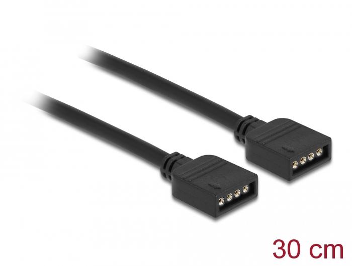 Delock RGB aansluitkabel 4-polig voor 12 V RGB LED verlichting 30 cm - Delock