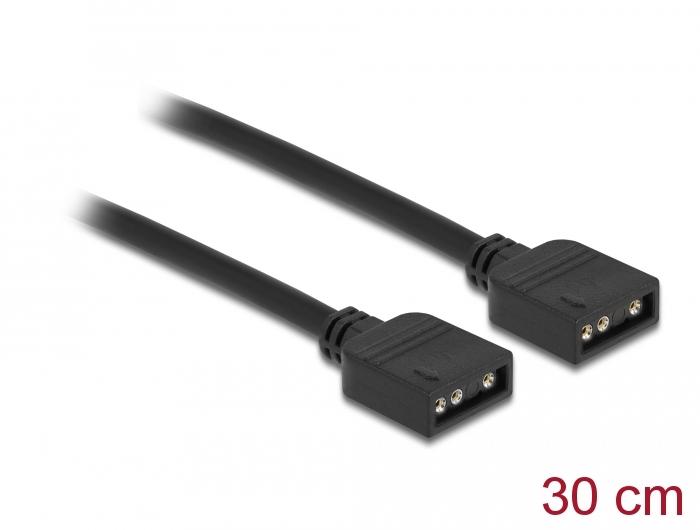 Delock RGB aansluitkabel 3-polig voor 5 V RGB / ARGB LED verlichting 30 cm - Delock