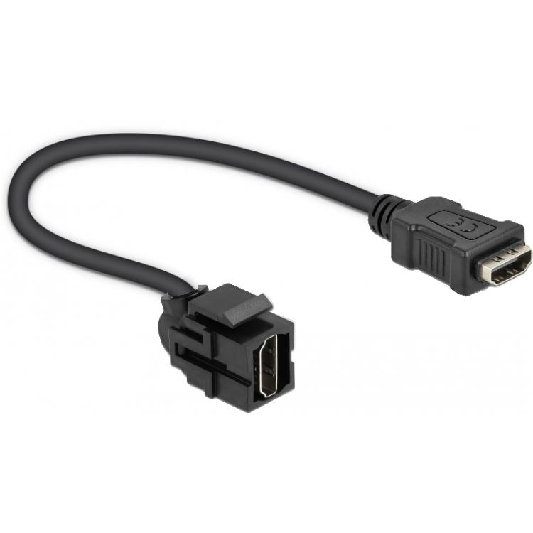 Tomzz Audio 9000-013 USB 2.0 + HDMI + AUX Inbouwstopcontact Met 180 Cm Kabel - Zwart