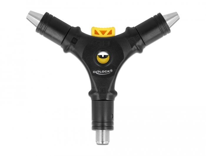 Delock 4 in 1 montagegereedschap voor F-connectoren - Delock