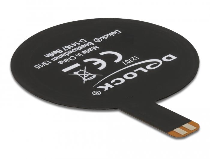 Delock NFC 13,56 MHz Antenne SMT FPC rond intern zwart zelfklevend - Delock