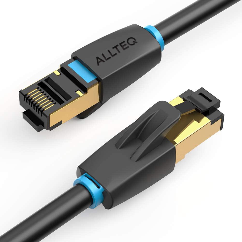 F/FTP kabel - 0.25 meter - Zwart - Allteq