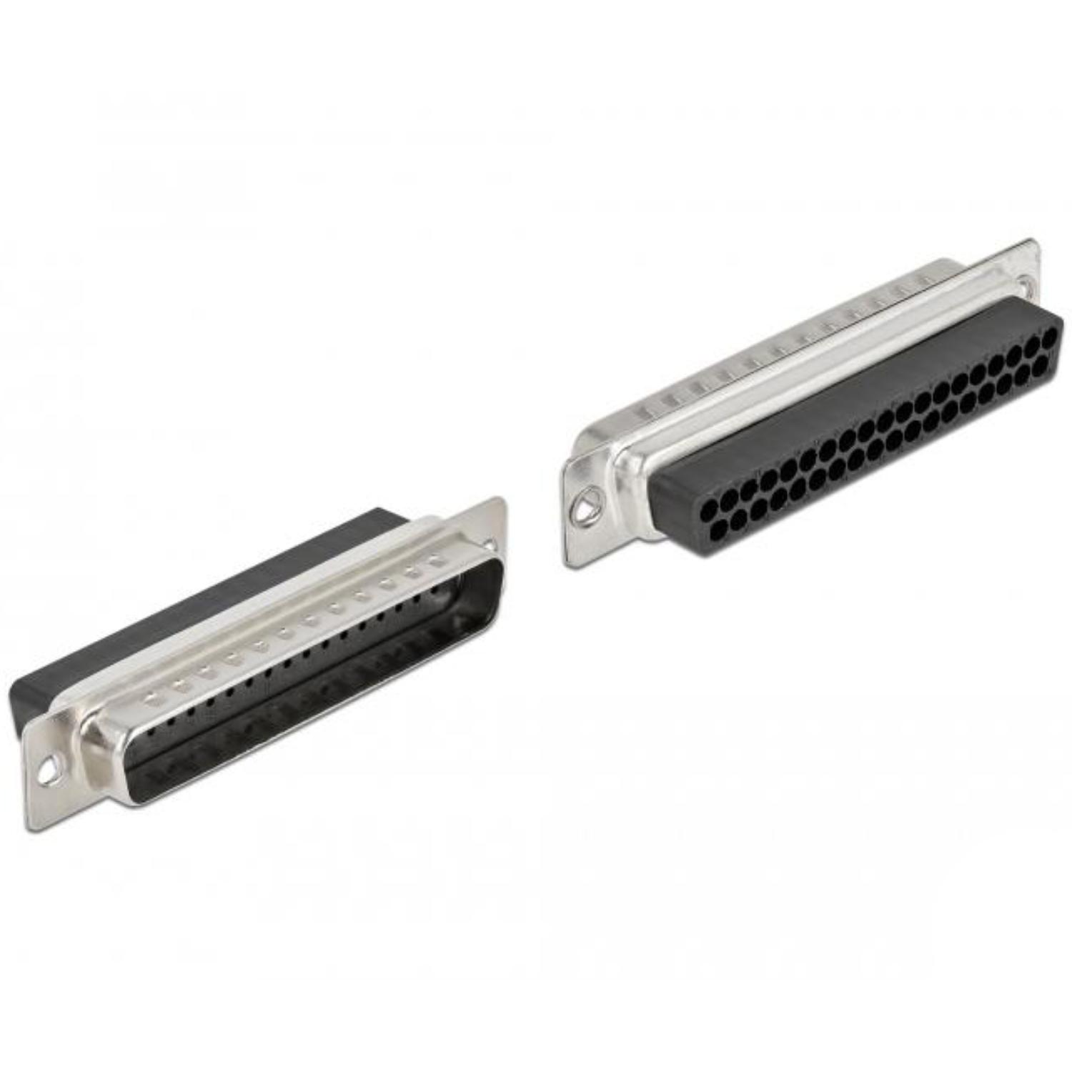 Delock D-Sub 37-polige krimpconnector, metaal, 2 stuks - Delock