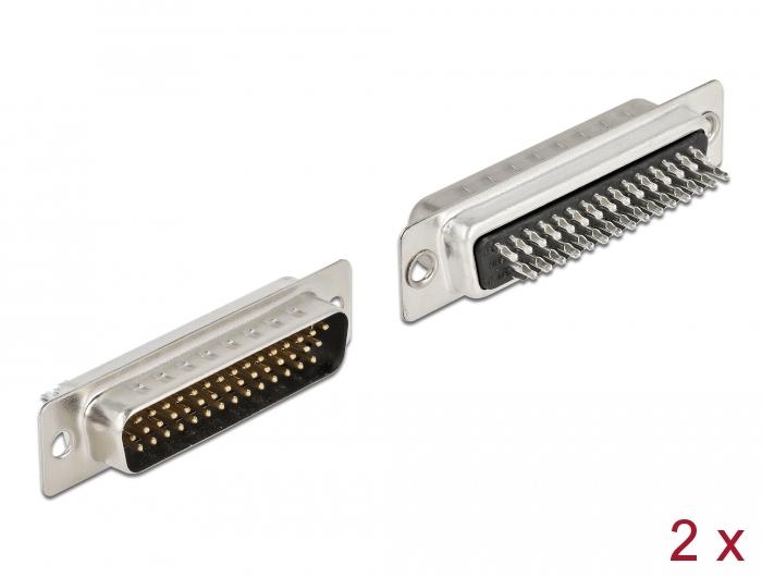 Delock D-Sub HD 44-polige Stekker Metaal, Soldeerversie, 2 stuks - Delock