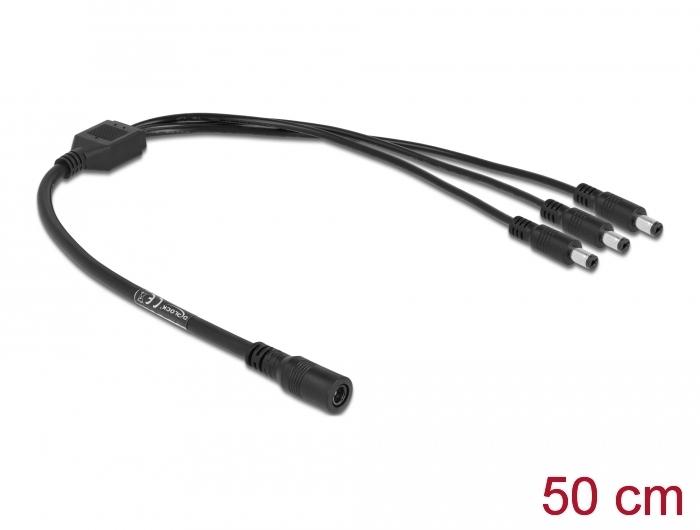 Delock Kabel DC-Verdeler 5,5 x 2,1 mm 1 x Stekker op 3 x Stekker - Delock