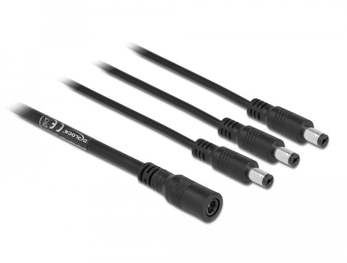 Delock Kabel DC-Verdeler 5,5 x 2,1 mm 1 x Stekker op 3 x Stekker - Delock