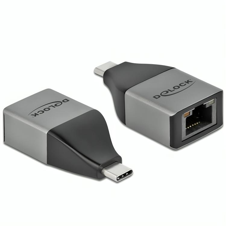 Delock USB Type-C™ Adapter zu Gigabit LAN 10/100/1000 Mb/s – kompaktes - Delock