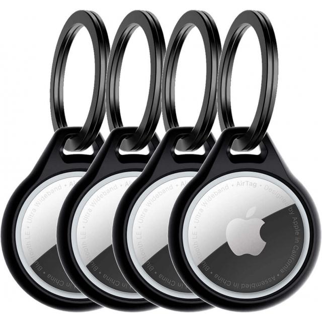 Apple AirTag sleutelhanger set - zwart - Itskins