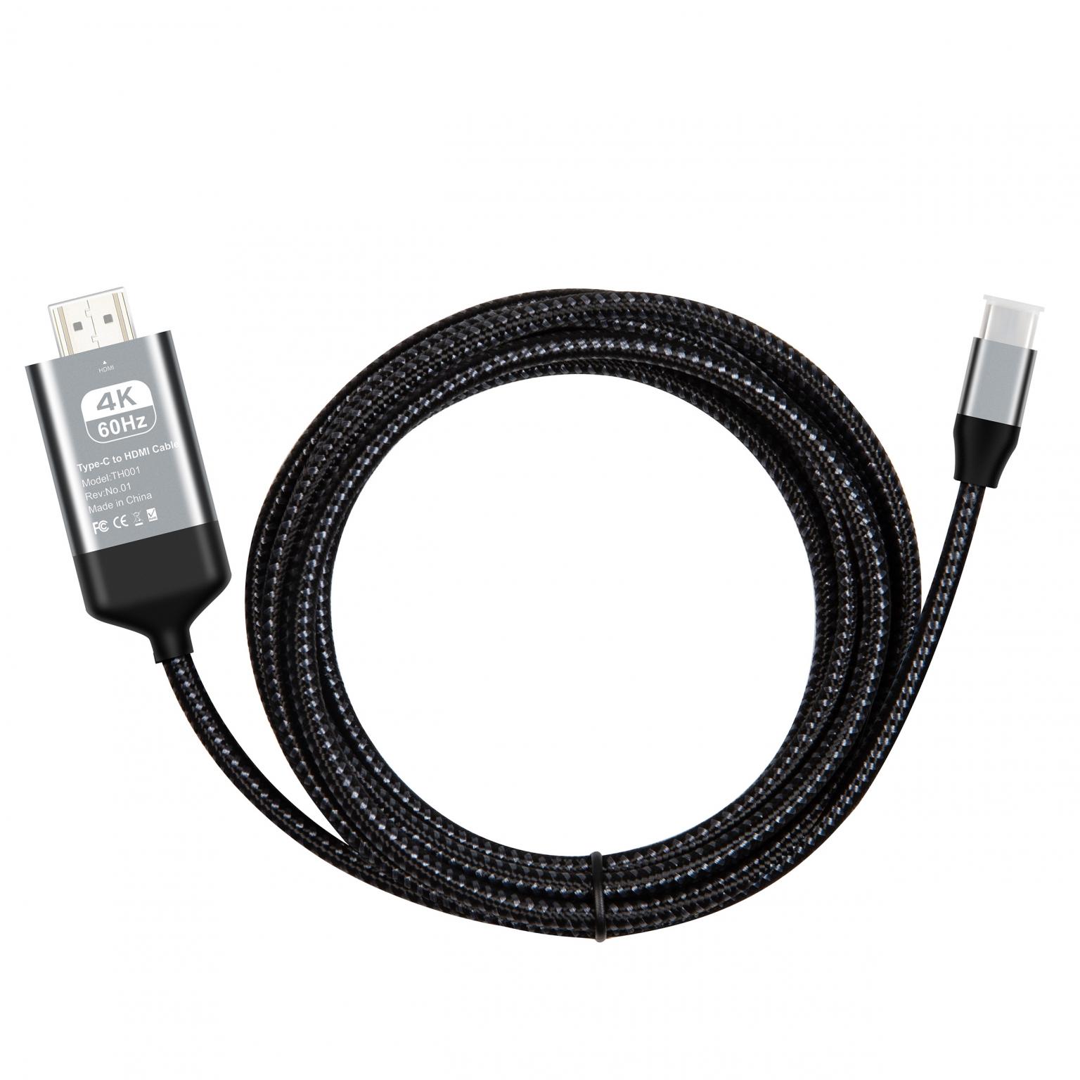 Perseus Luiheid terug USB C naar HDMI kabel - Aansluiting 1: USB C male Aansluiting 2: HDMI male  Max. resolutie: 4K@60Hz