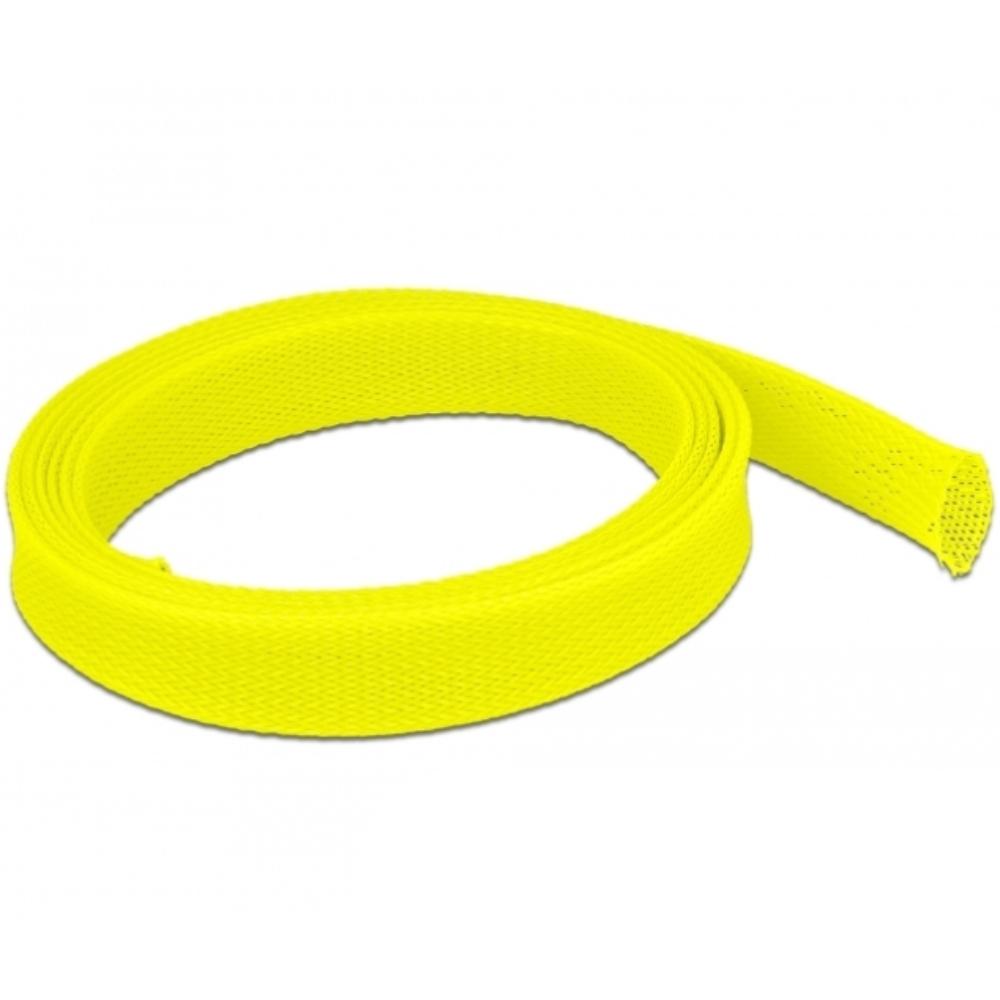 Delock Geflochten slang rekbaar 2 m x 25 mm geel - Delock