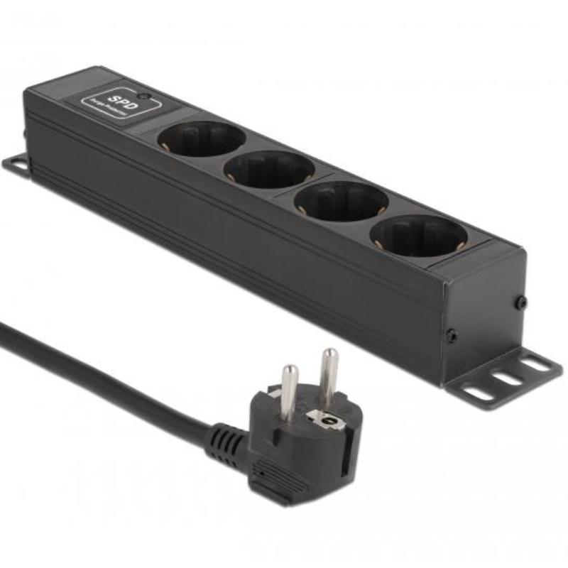 Stekkerdoos - 4-voudig - 19 inch serverkast