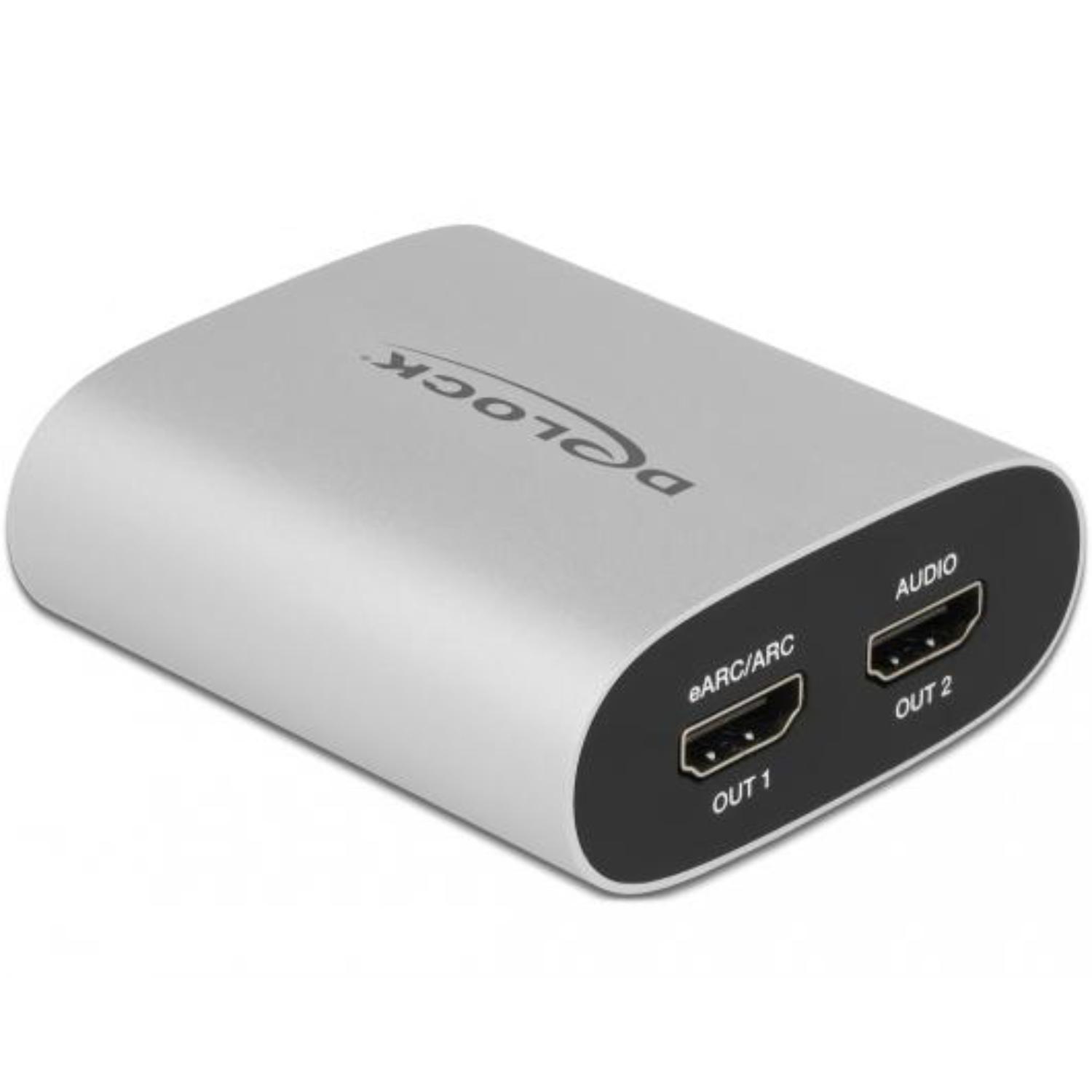 Delock HDMI HD Audio Extractor 4K 60 Hz naar HDMI met eARC - Delock