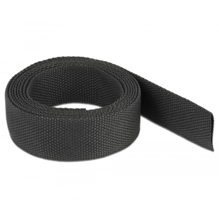 Delock Geweven krimpkous 2 m x 16 mm Krimpverhouding 2:1 zwart - Delock