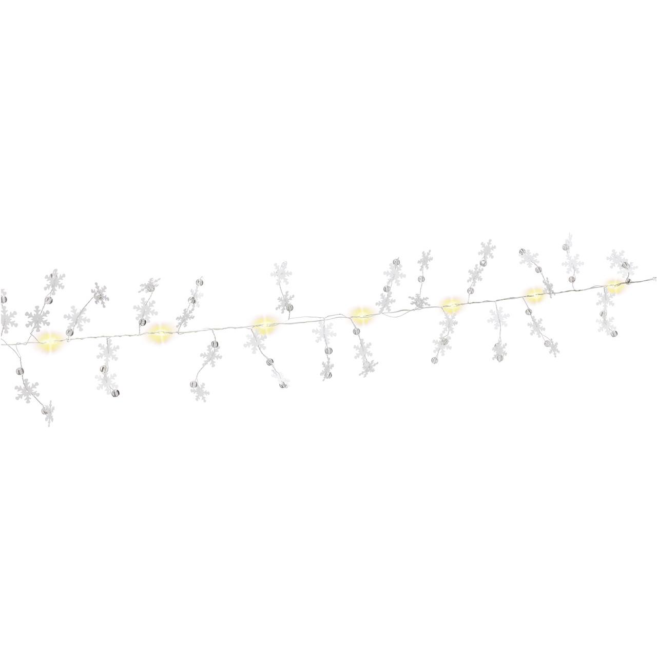 Lichtketting - led kerstverlichting binnen - 10 lampjes - 1.3 meter - warm wit - 2x AA