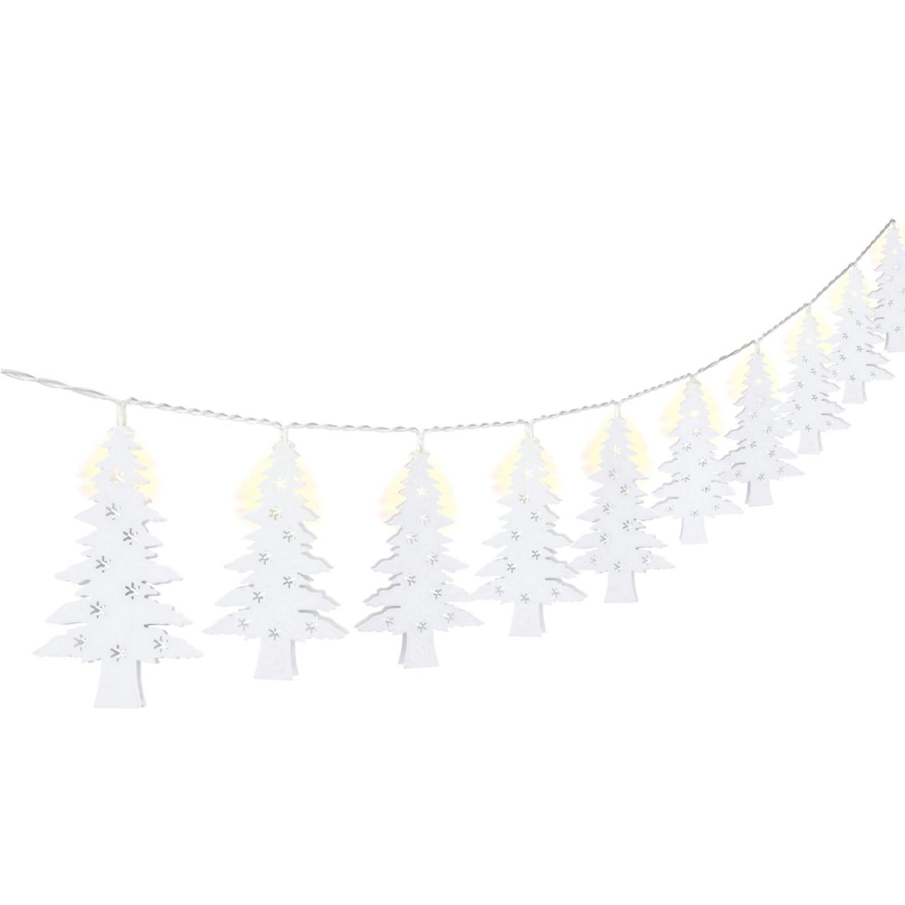 Lichtketting - led kerstverlichting binnen - 10 lampjes - 1.3 meter - warm wit - 2x AA