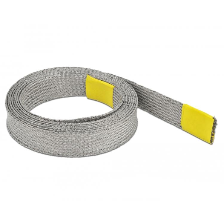 Delock Geflechtschlauch zur EMV Abschirmung dehnbar 2 m x 15 mm - Delock
