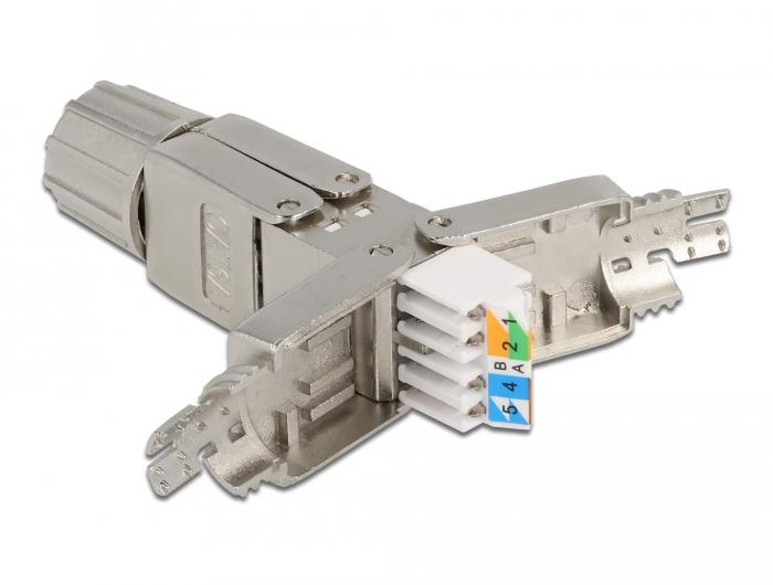 Delock connector voor netwerkkabel Cat.6A STP zonder gereedschap - Delock