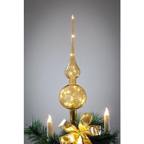 Posters Gespecificeerd Verwaarlozing Kerstverlichting - Kerstboom piek - Soort: Piek Lamptype: Led (15 lampjes)  Lichtkleur: Warm wit Toepassing: Binnen Voeding: 2x AA (excl.) Afmetingen:  7.5 x 31 cm