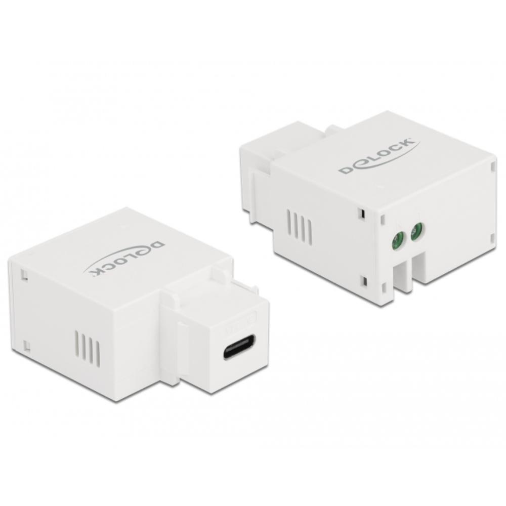 USB C naar 2‑pins aansluitblok keystone - Delock