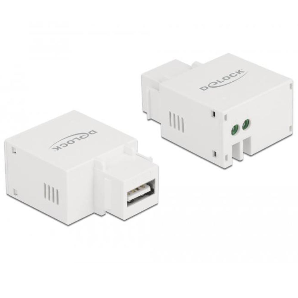Delock Keystone-module met USB Type-A-laadcontactdoos 2,1 A wit