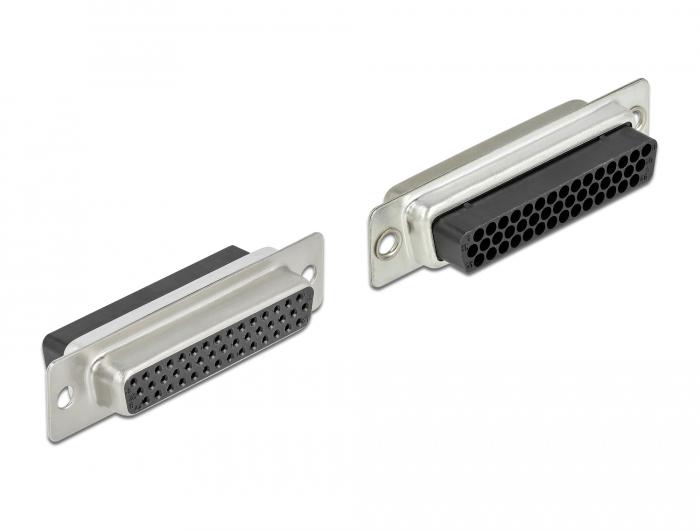 Delock D-Sub HD 44-polige crimp-aansluiting naar 2 x RJ45-aansluiting met montageset - Delock