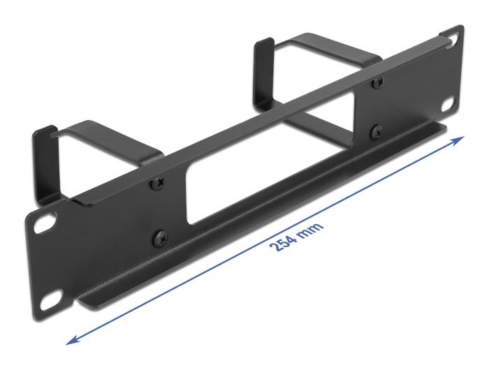 Delock 10″ Kabelmanagement-Patchpaneel met opening en 2 beugels 1 U - Delock
