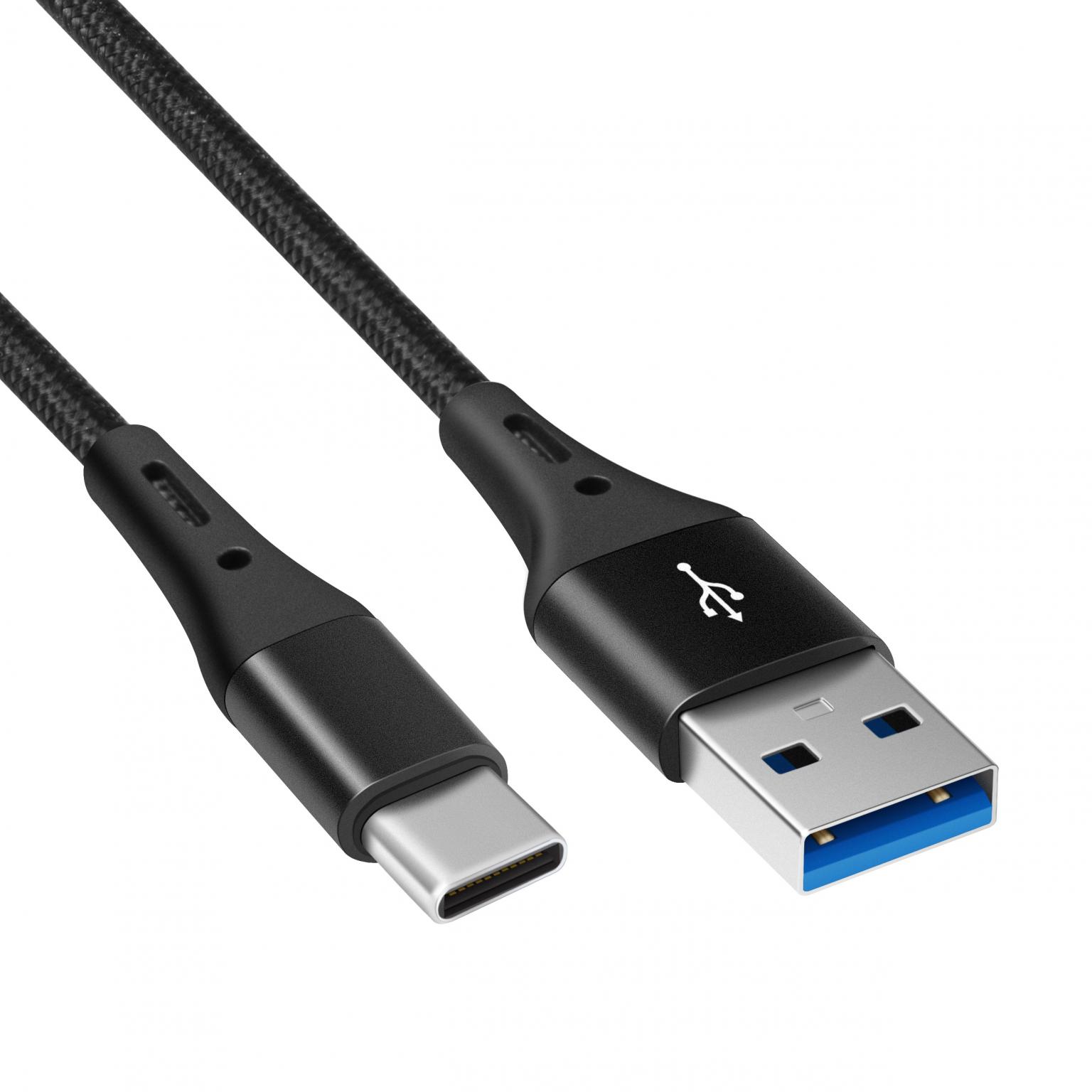 USB C Kabel 3 meter - Nylon mantel - Versie: 3.1 -