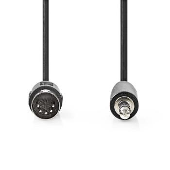 DIN-Audiokabel DIN 5-Pins Male 3,5 mm Male Vernikkeld 1.00 m - Nedis