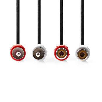 Stereo-Audiokabel 2x RCA Male 2x RCA Female Vernikkeld 10.0 m - Nedis