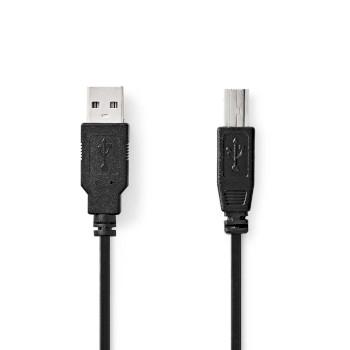 USB-Kabel USB 2.0 USB-A Male USB-B Male 10 W 480 Mbps - Nedis