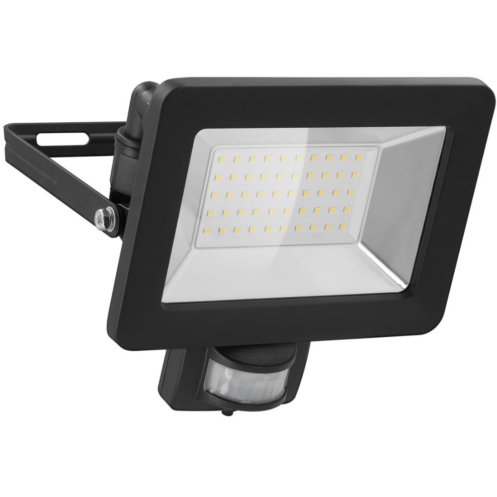 LED outdoor floodlight, 50 W, with motion sensor with 4250 lm, neutral - Goobay