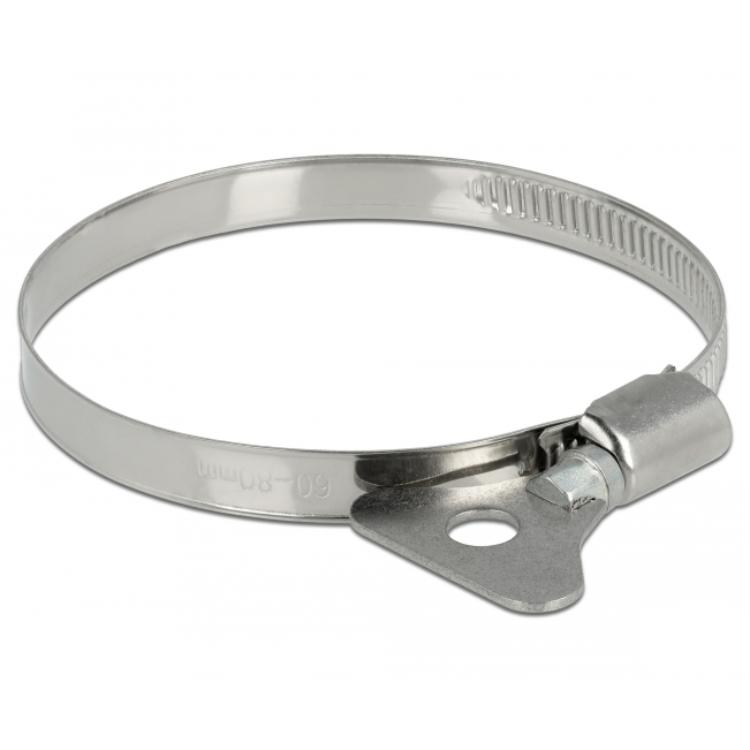 Delock slangklem met vleugelmoer 60 - 80 mm 10 stuks Metaal - Delock