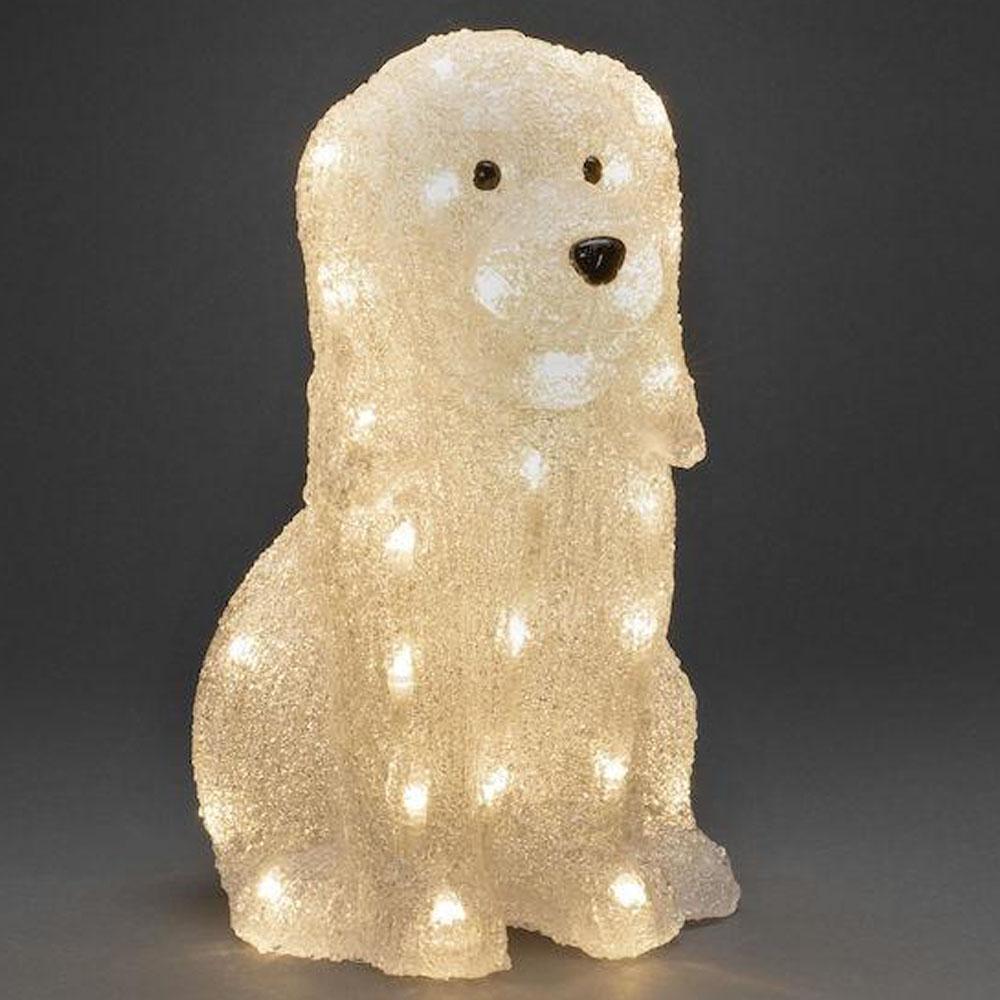 Hond - led kerstverlichting buiten en binnen - 40 lampjes - 31 x 26 x 18 cm - warm wit