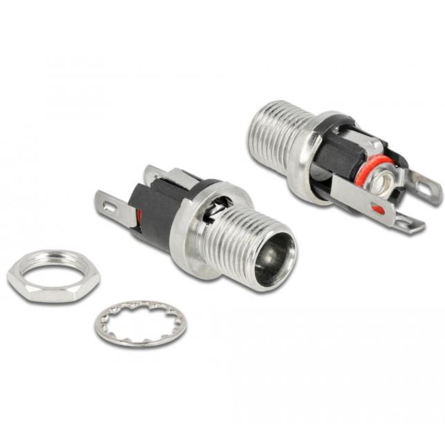 Delock Stekker DC 5,5 x 2,5 x 12,0 mm aansluitbus, soldeeruitvoering - Delock