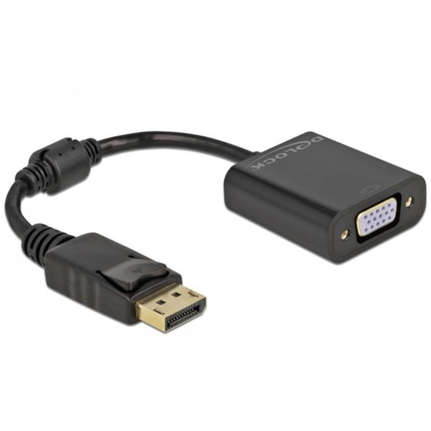 Delock DP 1.2 naar VGA Adapter. Zwart. - Delock