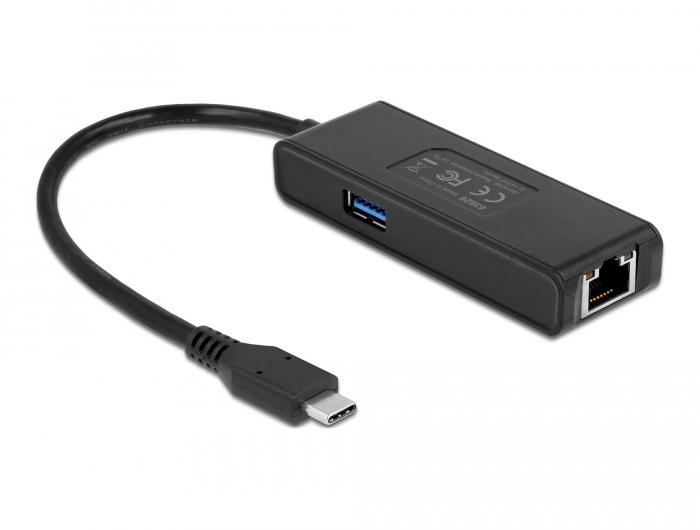 Delock USB Type-C™-adapter naar 2,5 Gigabit LAN met USB type-A-aansluiting - Delock