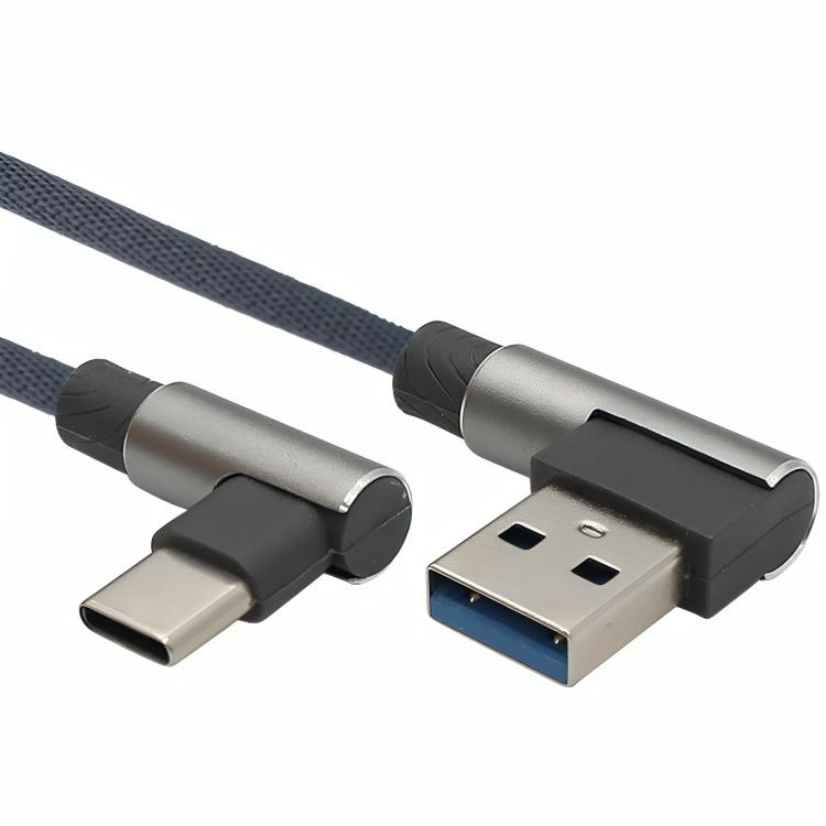 Naar amplitude plak USB C naar USB A kabel - Versie: 3.2 Gen 1x1 Aansluiting 1: USB C male  haaks Aansluiting 2: USB A male haaks Lengte: 3 meter