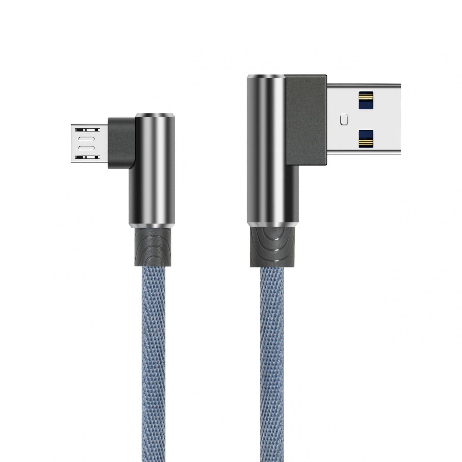 USB A naar USB Micro - 0.5 meter - Grijs - Allteq