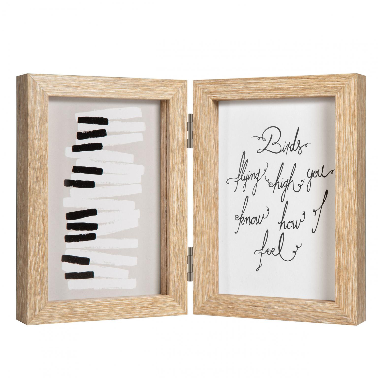 PIANO photoframe 2x 10x15 cm. natural oak
