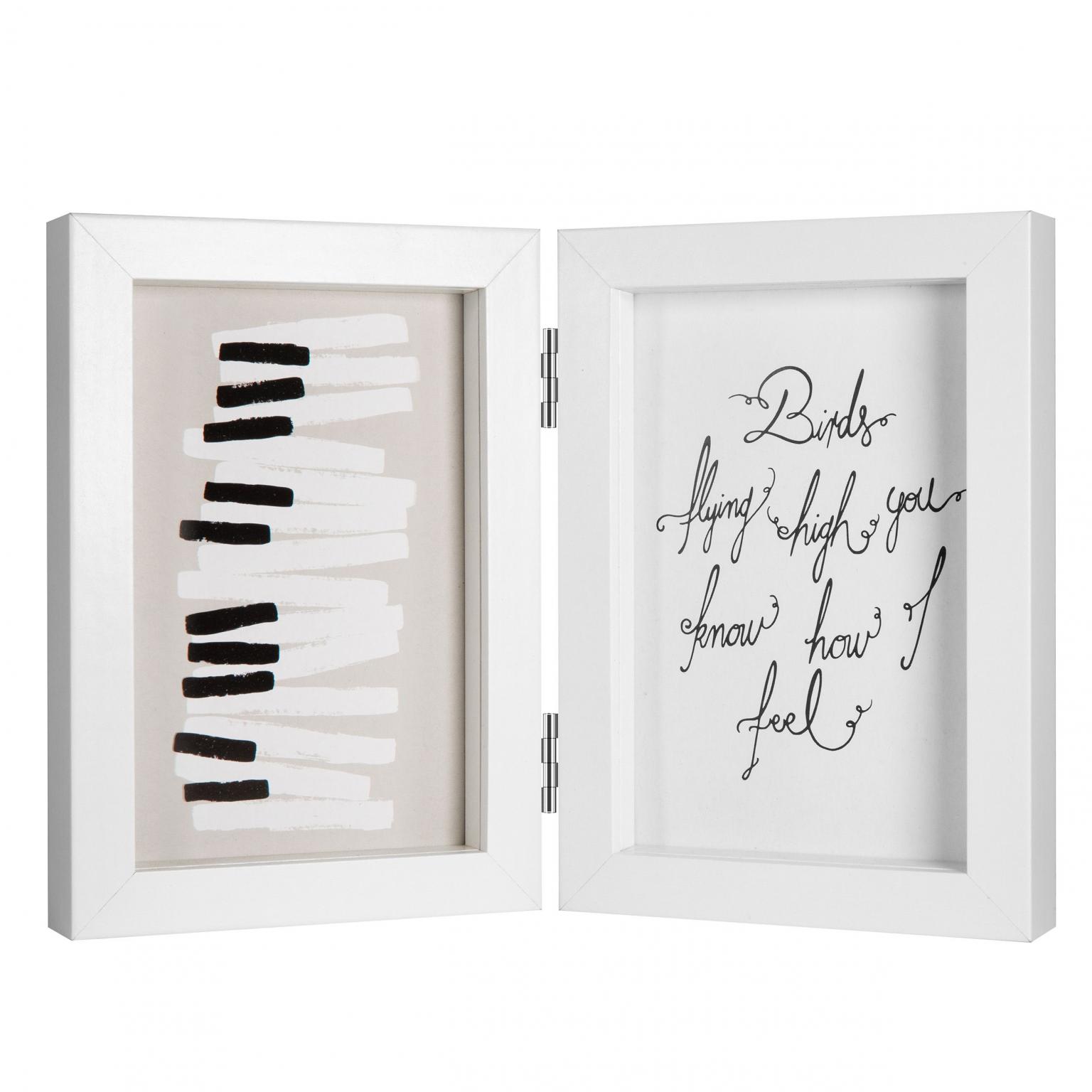 PIANO photoframe 2x 10x15 cm. white